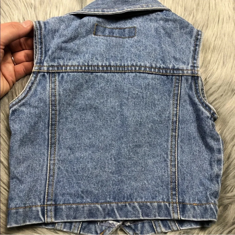 Vintage Toddler Jordache Denim Snap Up Vest